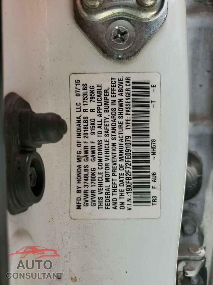 HONDA CIVIC 2015 - 19XFB2F72FE091079