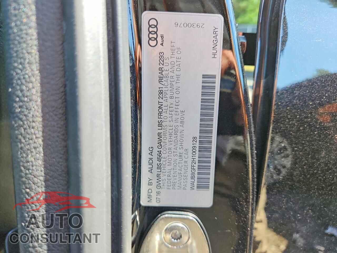 AUDI A3 2017 - WAUB8GFF2H1009128