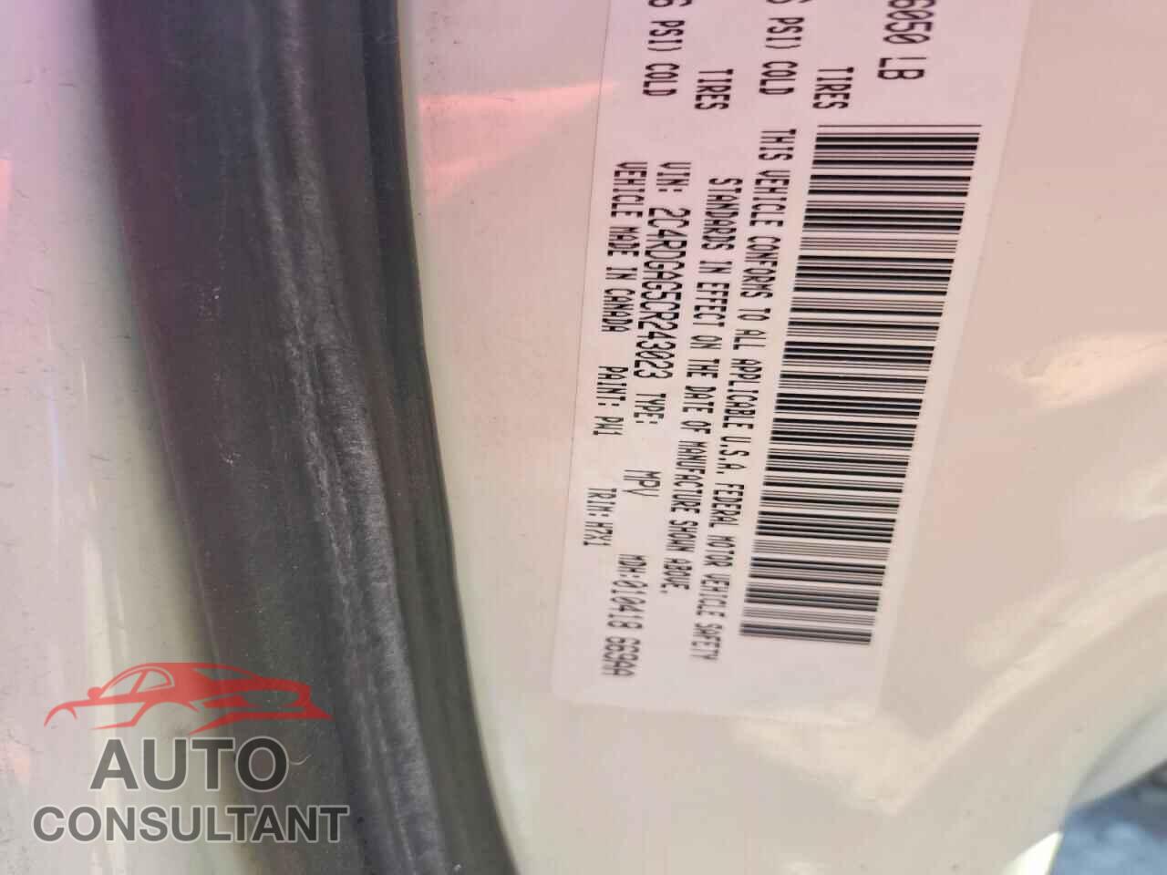 DODGE RAM VAN 2012 - 2C4RDGAG5CR243023
