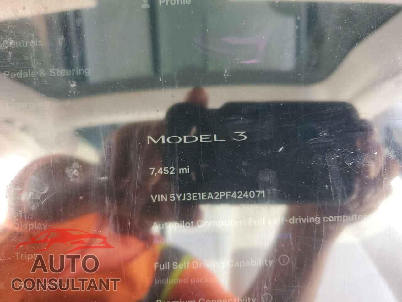 TESLA MODEL 3 2023 - 5YJ3E1EA2PF424071