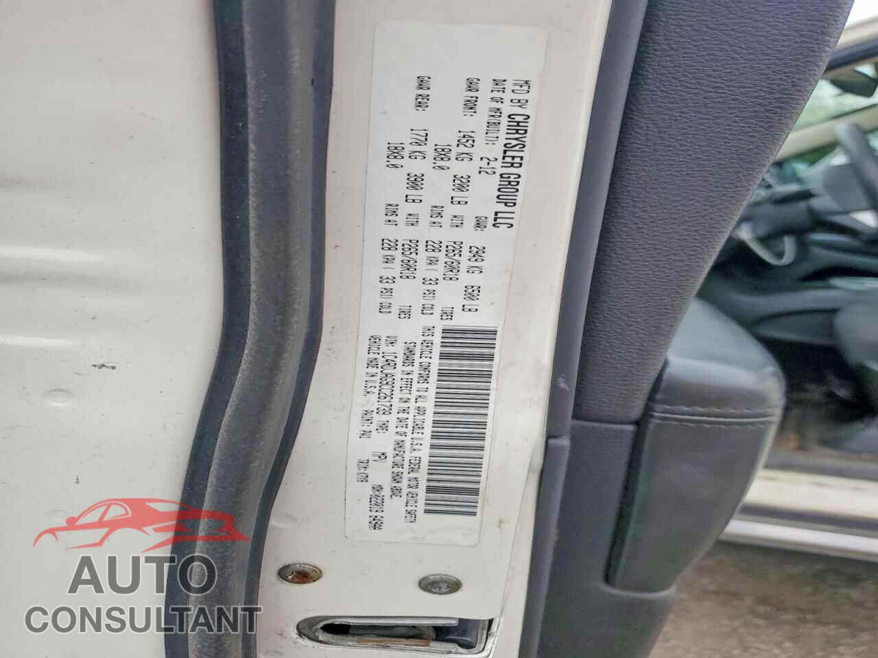 DODGE DURANGO 2012 - 1C4RDJAG9CC261739