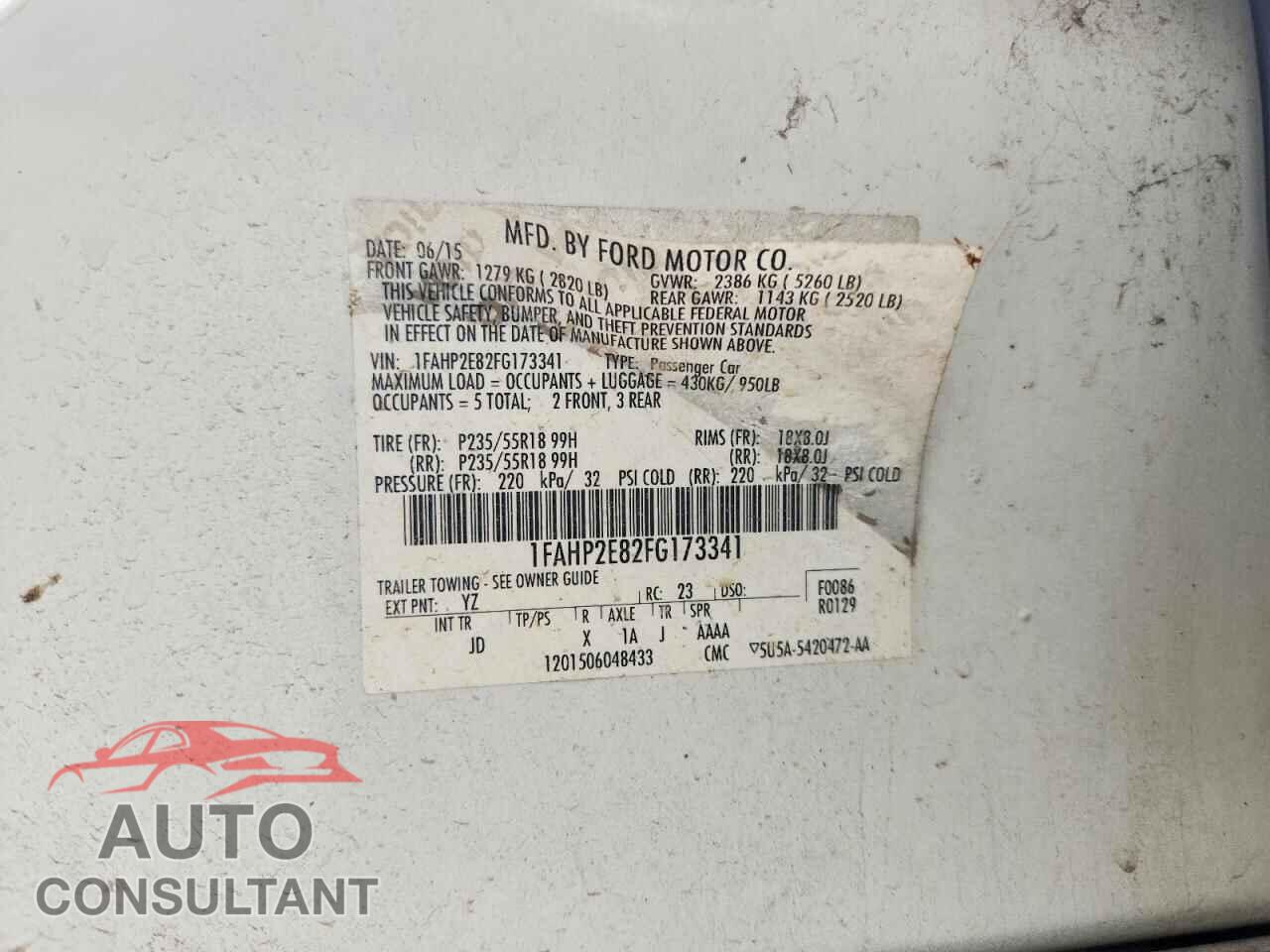 FORD TAURUS 2015 - 1FAHP2E82FG173341