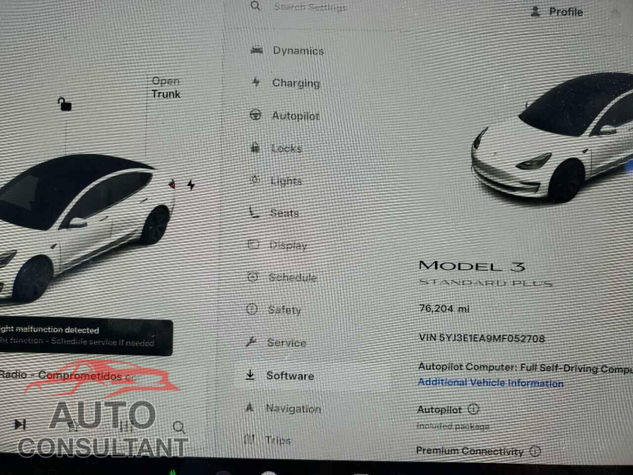 TESLA MODEL 3 2021 - 5YJ3E1EA9MF052708