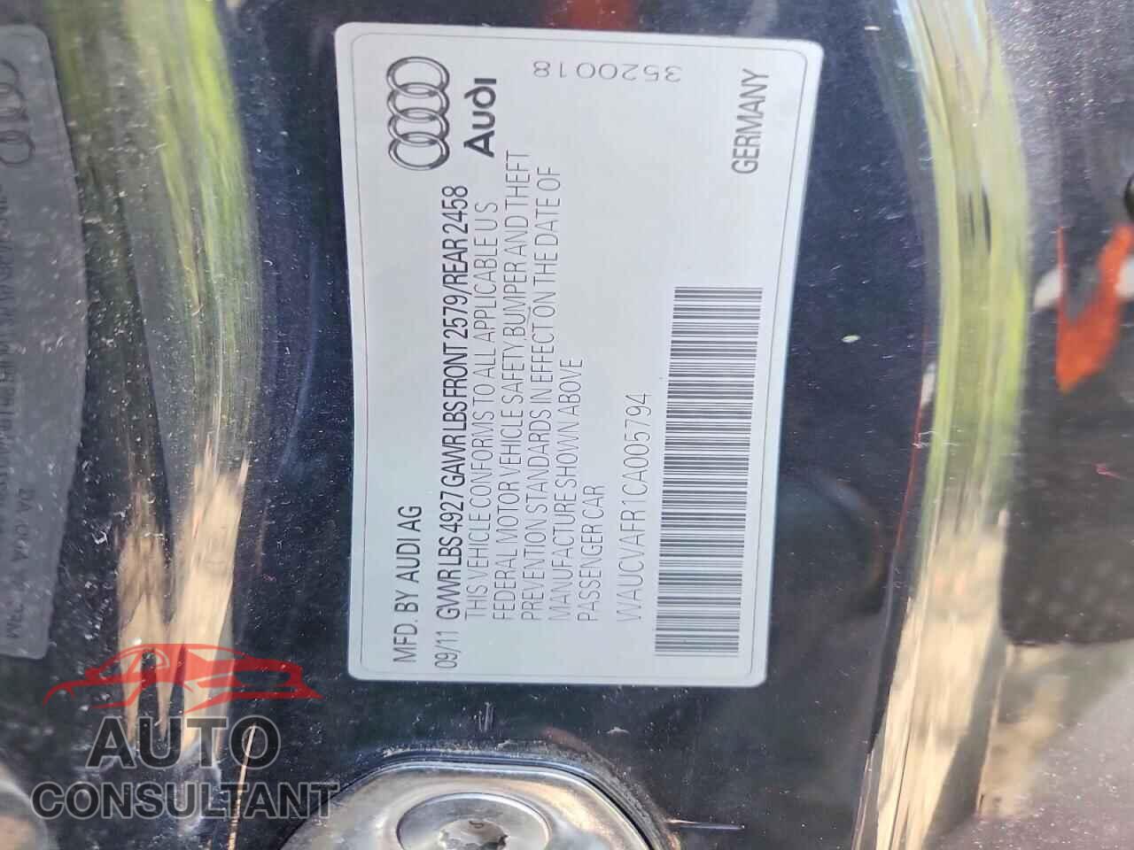 AUDI S5/RS5 2012 - WAUCVAFR1CA005794