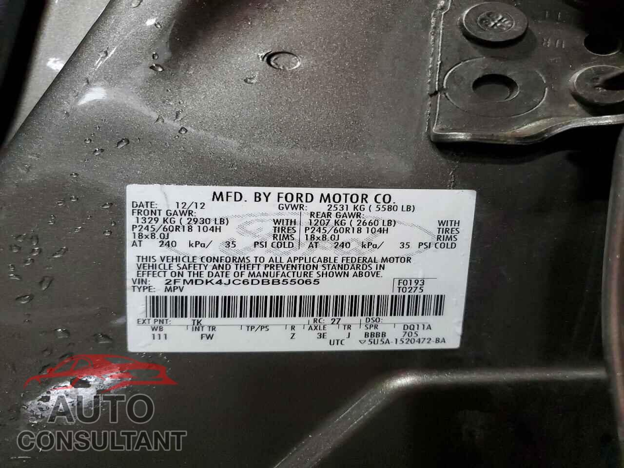 FORD EDGE 2013 - 2FMDK4JC6DBB55065