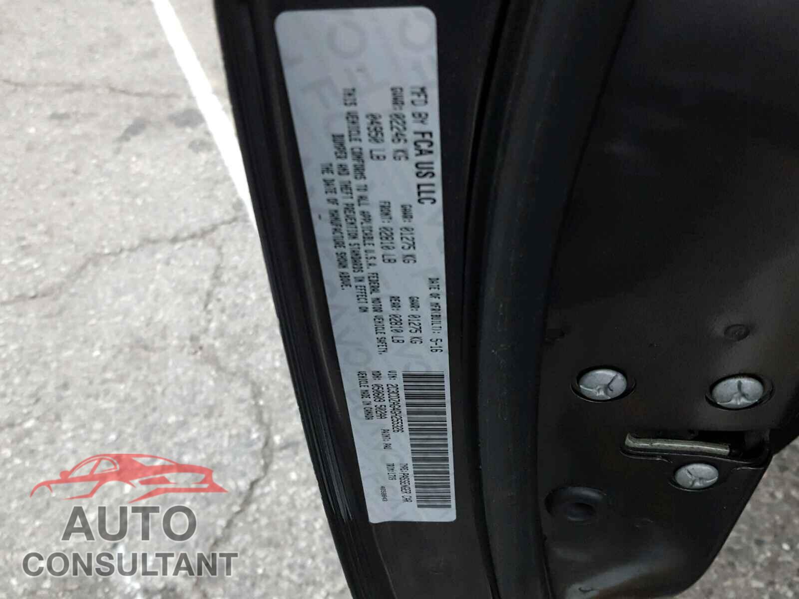 DODGE CHALLENGER 2016 - 2C3CDZAG4GH255326