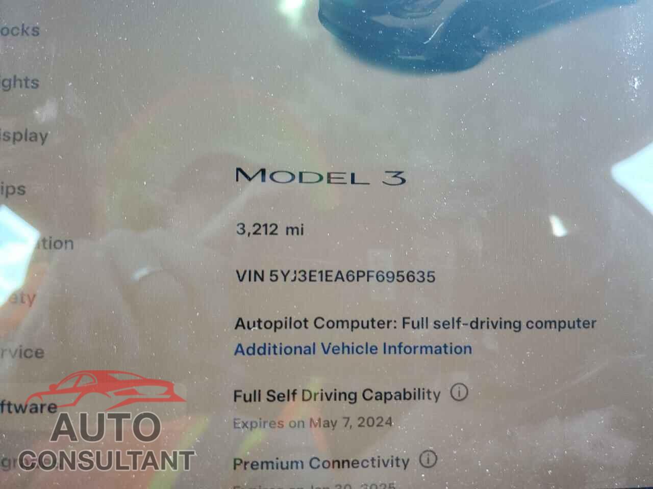 TESLA MODEL 3 2023 - 5YJ3E1EA6PF695635
