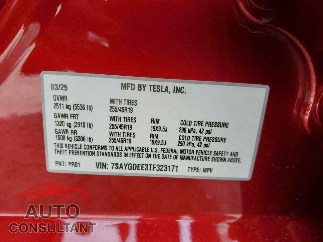 TESLA MODEL Y 2026 - 7SAYGDEE3TF323171