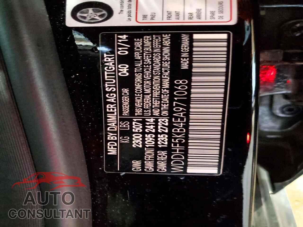MERCEDES-BENZ E-CLASS 2014 - WDDHF5KB4EA971068