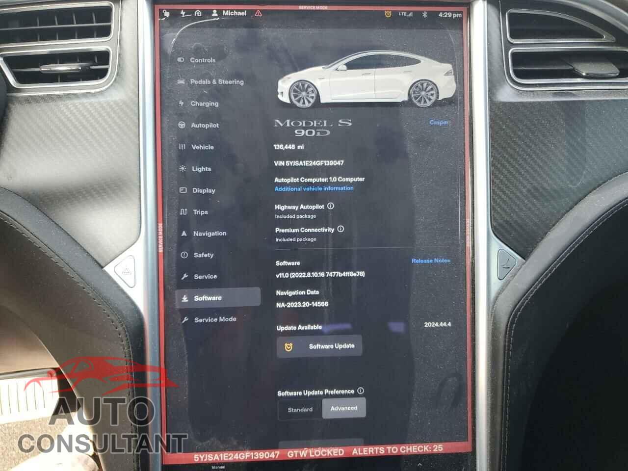TESLA MODEL S 2016 - 5YJSA1E24GF139047