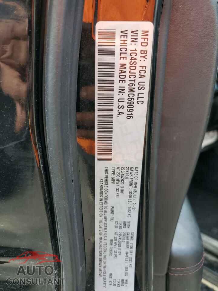 DODGE DURANGO 2021 - 1C4SDJCT6MC690916