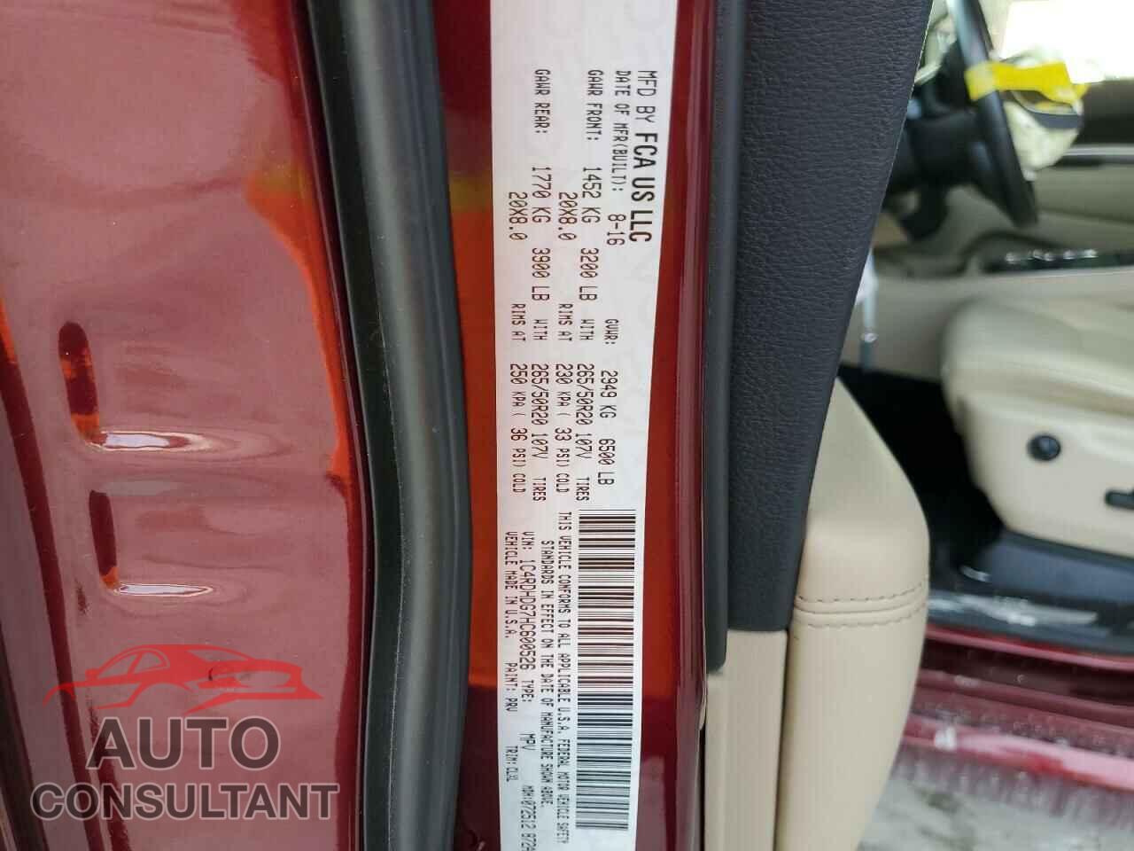 DODGE DURANGO 2017 - 1C4RDHDG7HC600526