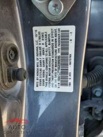 HONDA CIVIC 2016 - 19XFC2F55GE099285