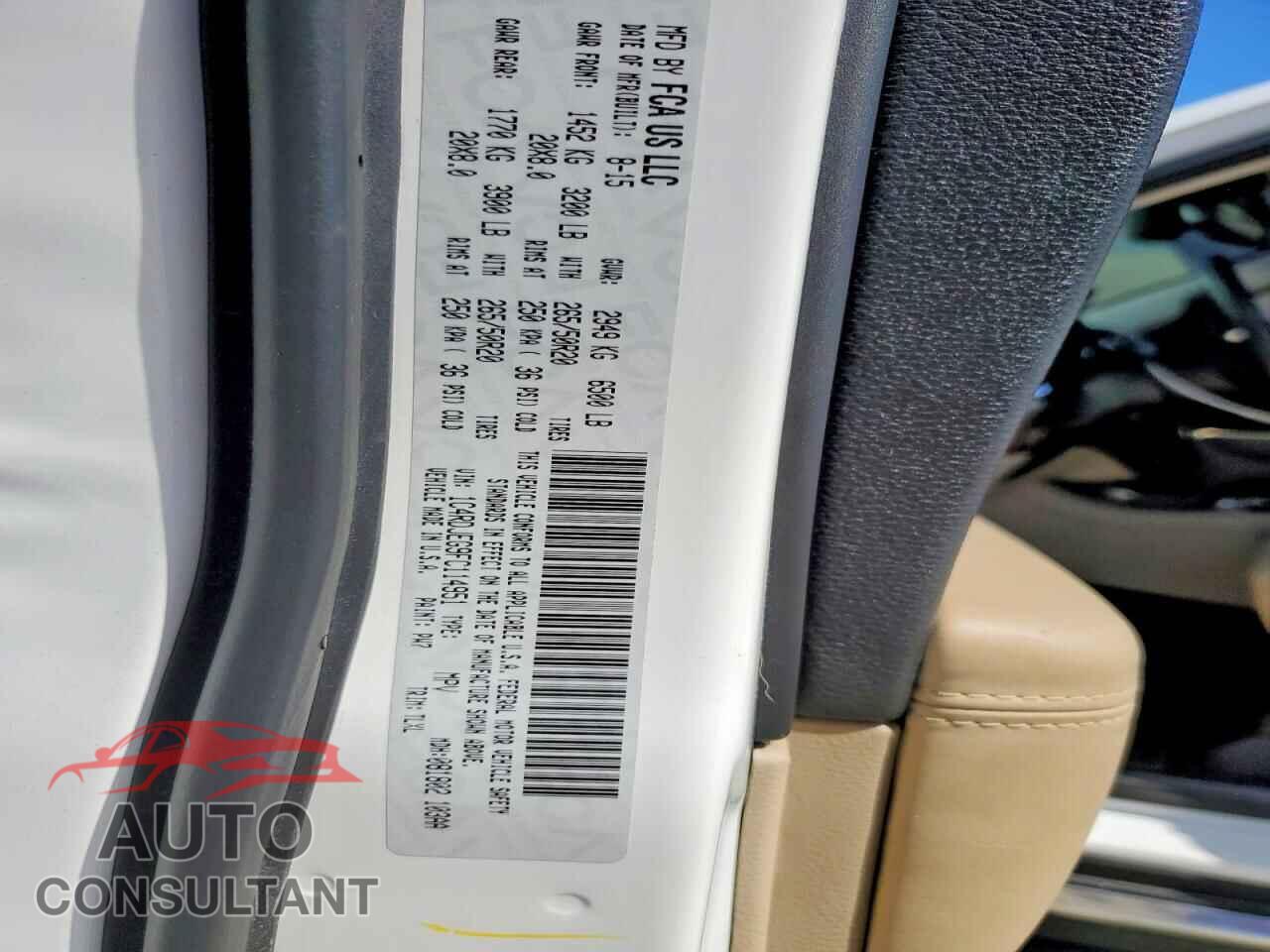 DODGE DURANGO 2015 - 1C4RDJEG9FC114951