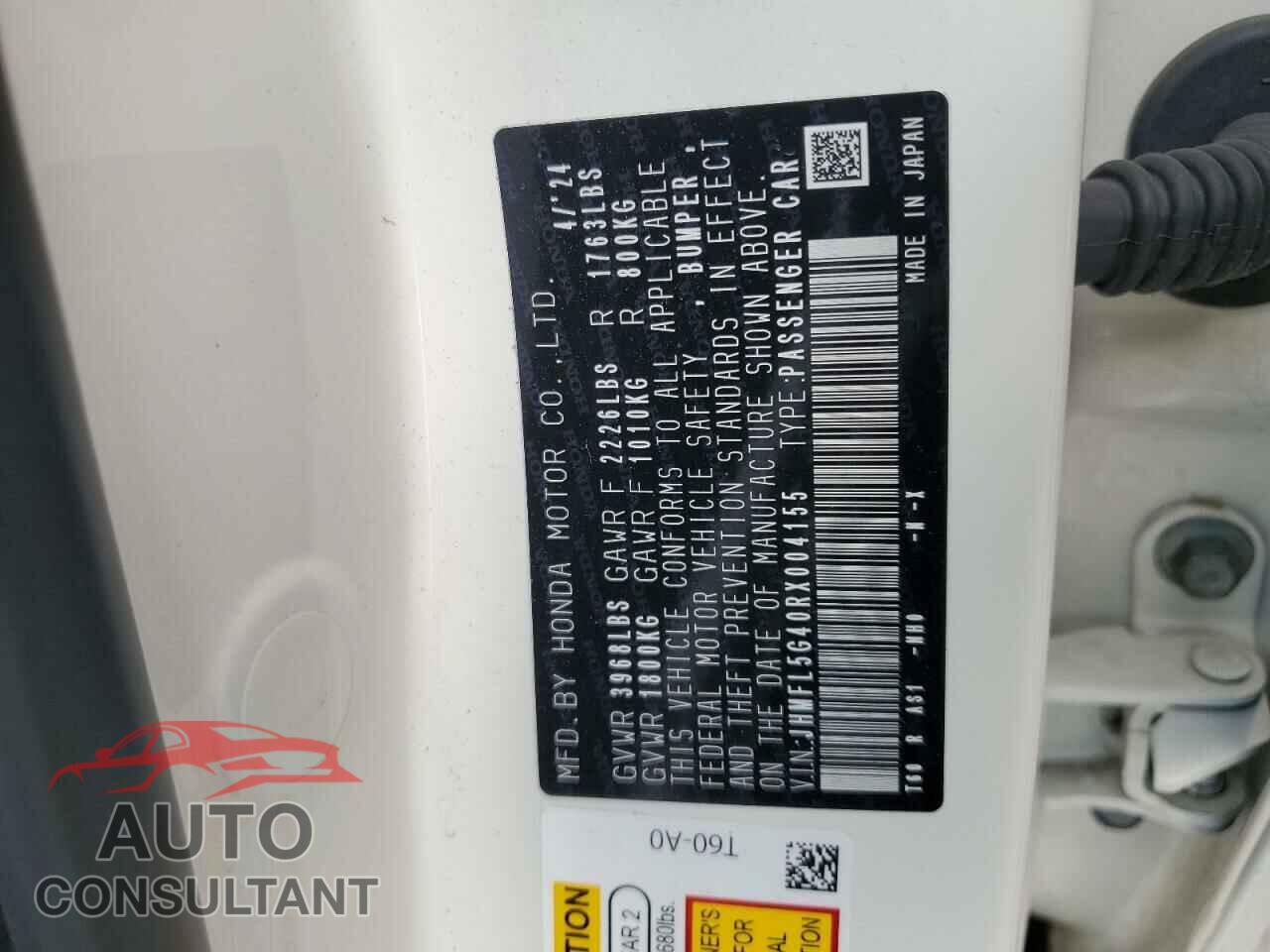 HONDA CIVIC 2024 - JHMFL5G40RX004155