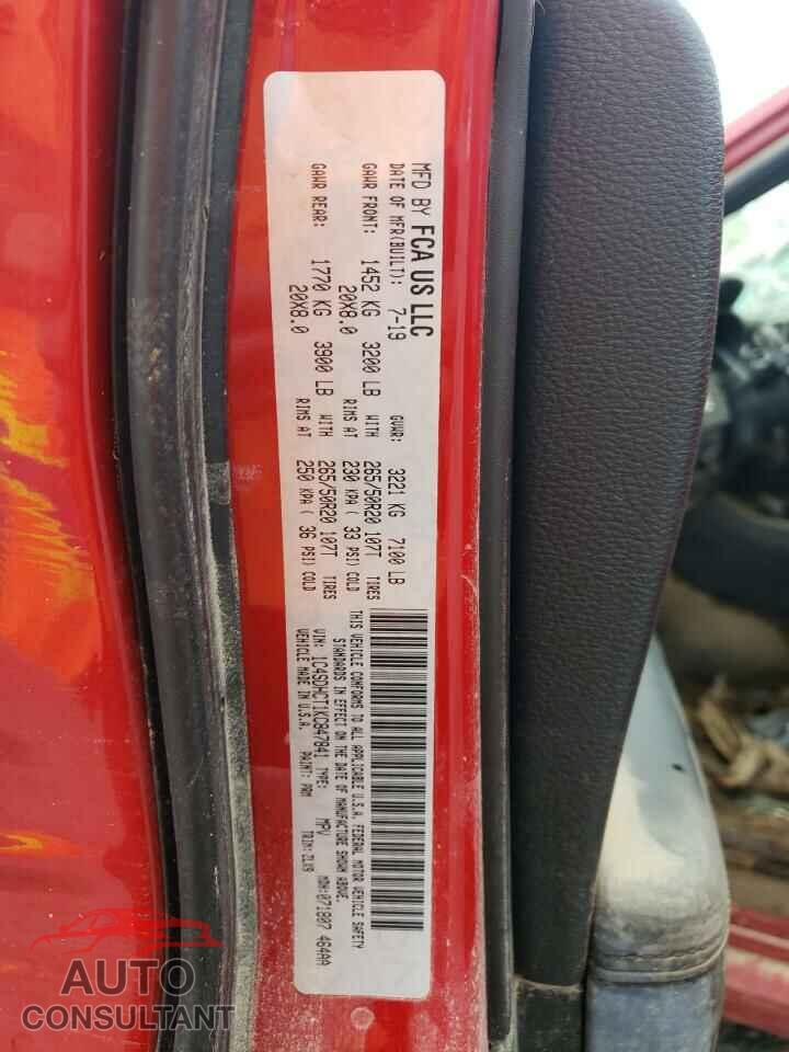 DODGE DURANGO 2019 - 1C4SDHCT1KC847841