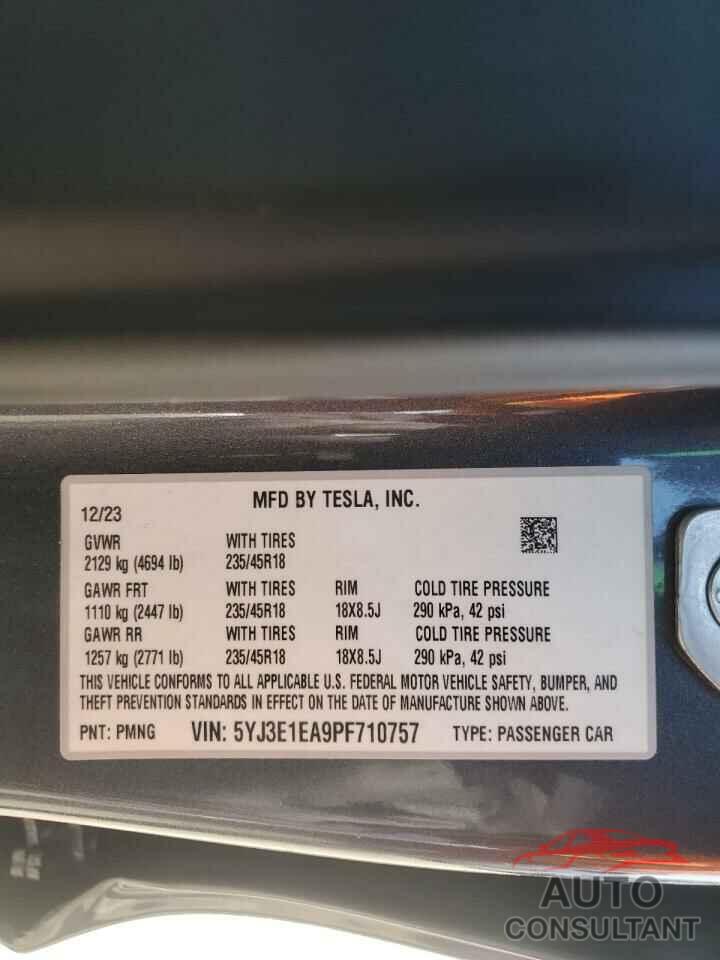 TESLA MODEL 3 2023 - 5YJ3E1EA9PF710757