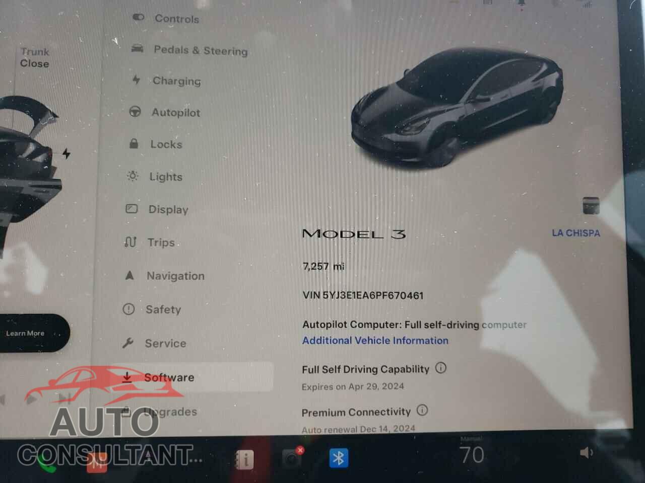 TESLA MODEL 3 2023 - 5YJ3E1EA6PF670461