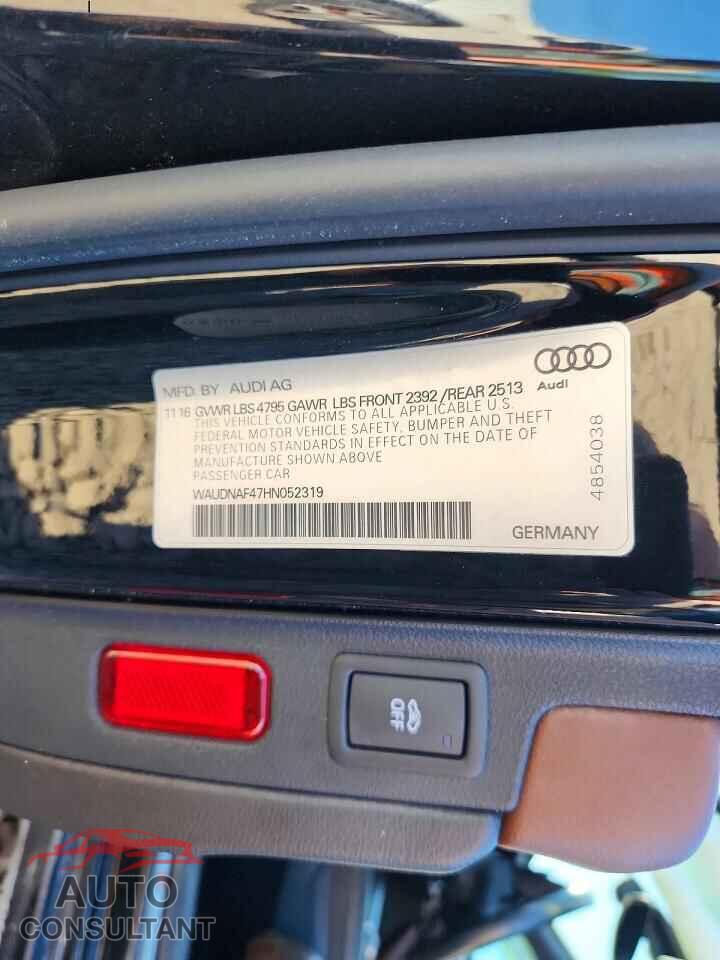AUDI A4 2017 - WAUDNAF47HN052319