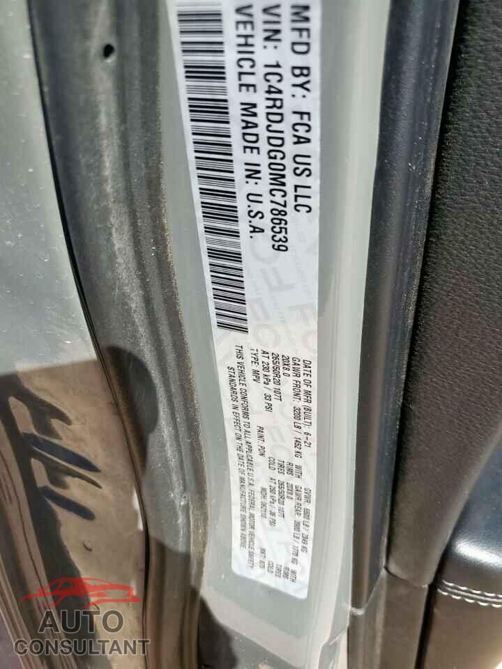 DODGE DURANGO 2021 - 1C4RDJDG0MC786539