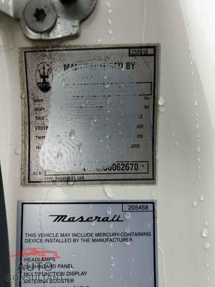 MASERATI ALL MODELS 2012 - ZAM45KMAXC0062670