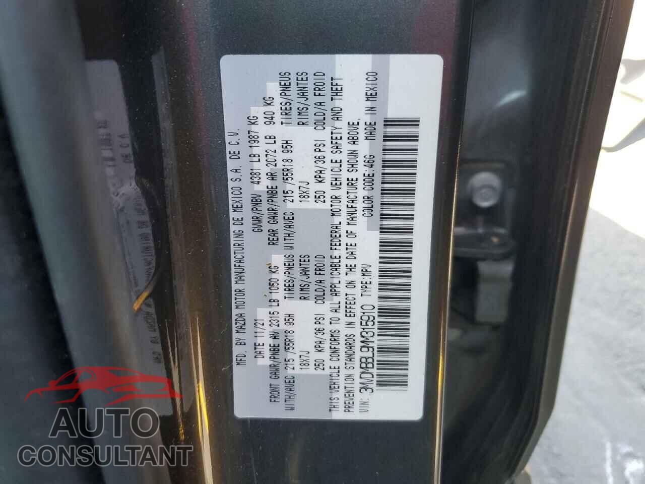 MAZDA CX30 2021 - 3MVDMBBL9MM315910
