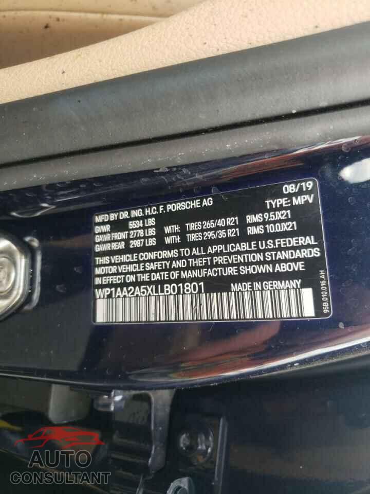 PORSCHE MACAN 2020 - WP1AA2A5XLLB01801