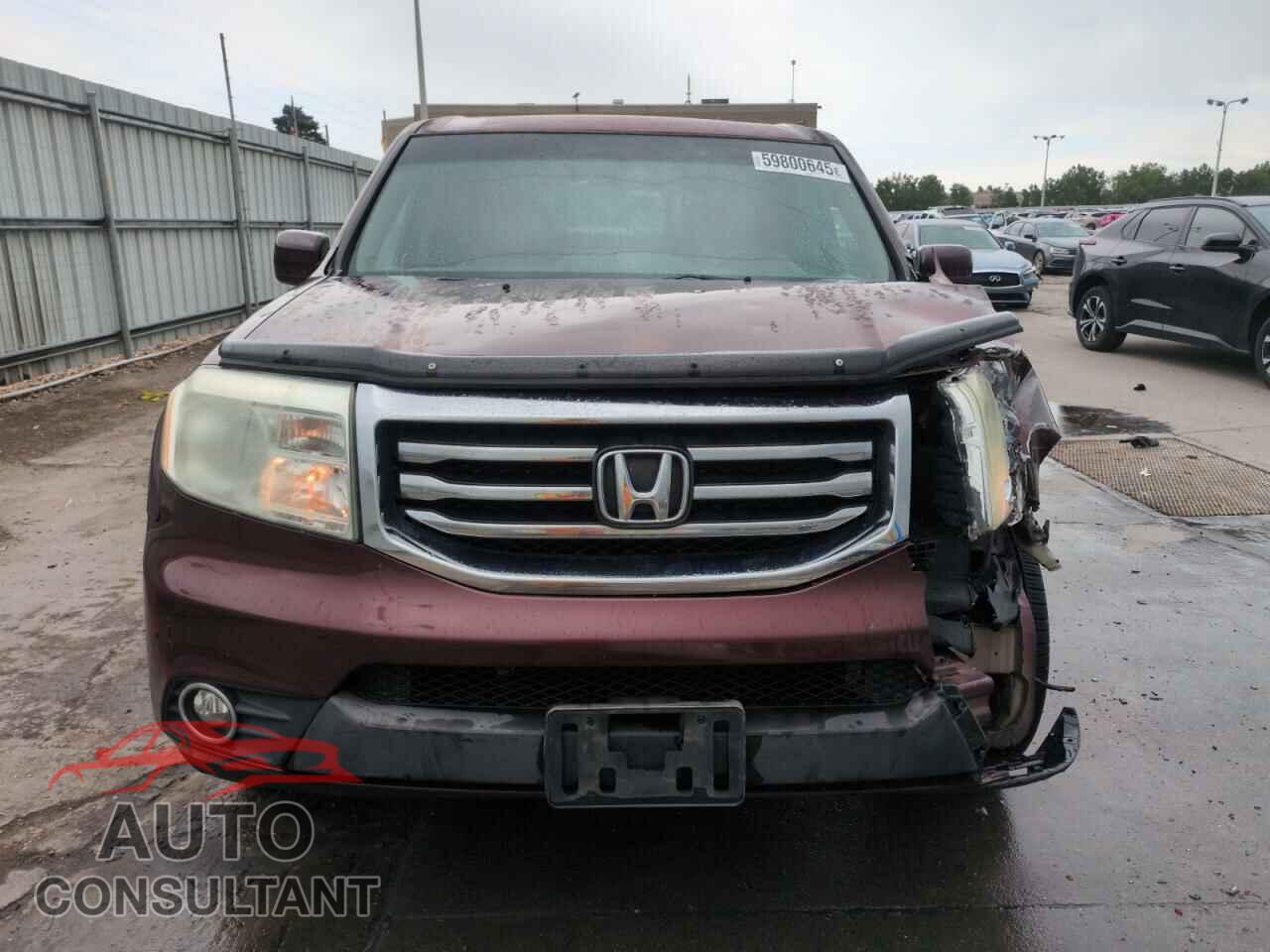 HONDA PILOT 2012 - 5FNYF4H58CB038980