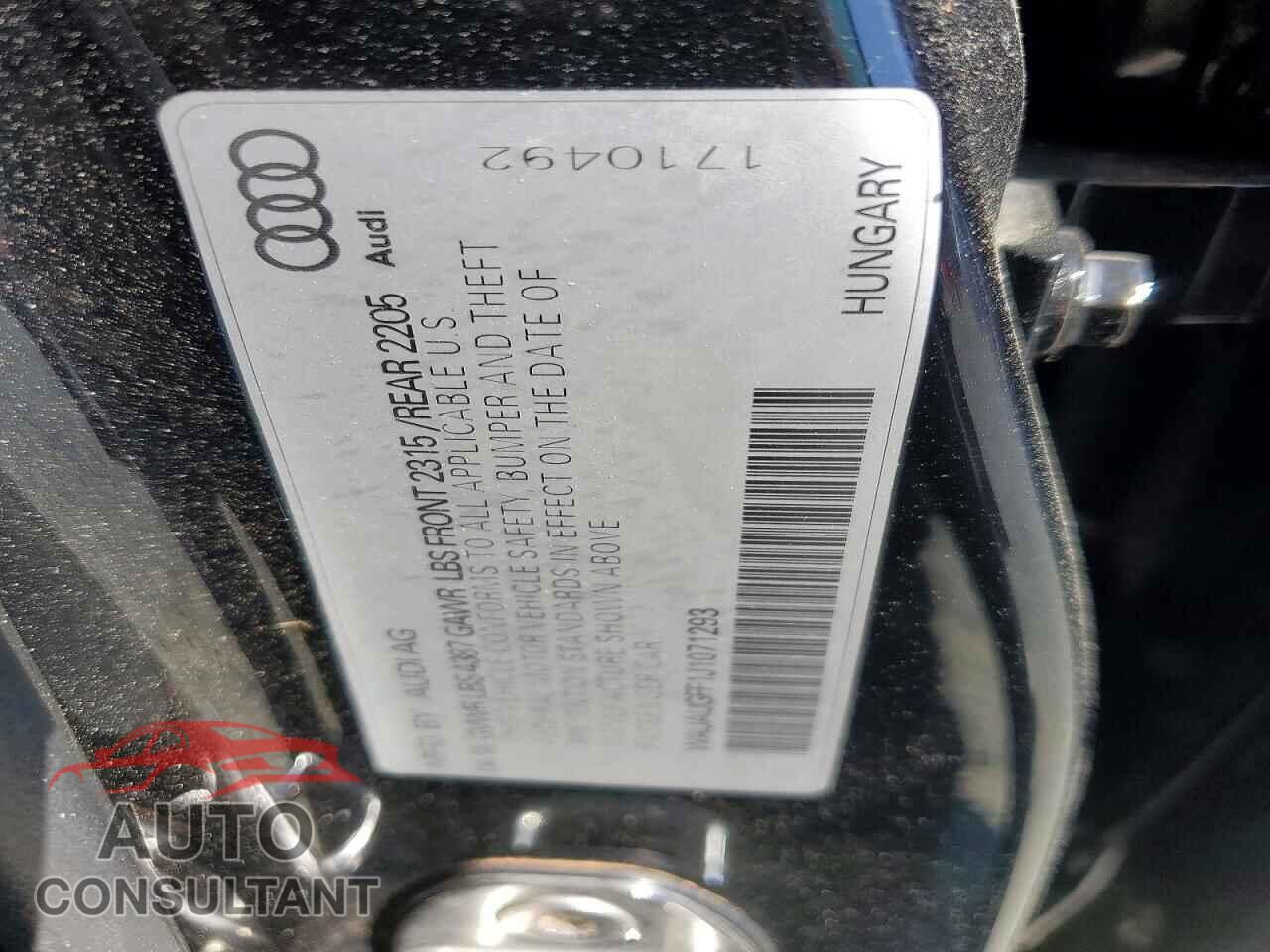AUDI A3 2018 - WAUAUGFF1J1071293
