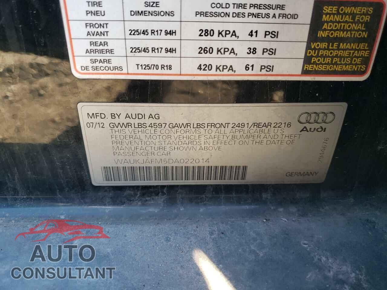 AUDI A3 2013 - WAUKJAFM5DA022014