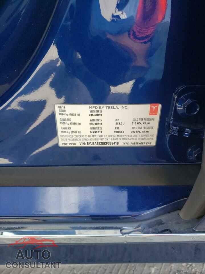 TESLA MODEL S 2019 - 5YJSA1E28KF335419