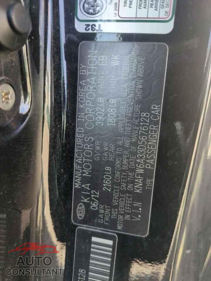 KIA FORTE 2013 - KNAFW6A33D5676128
