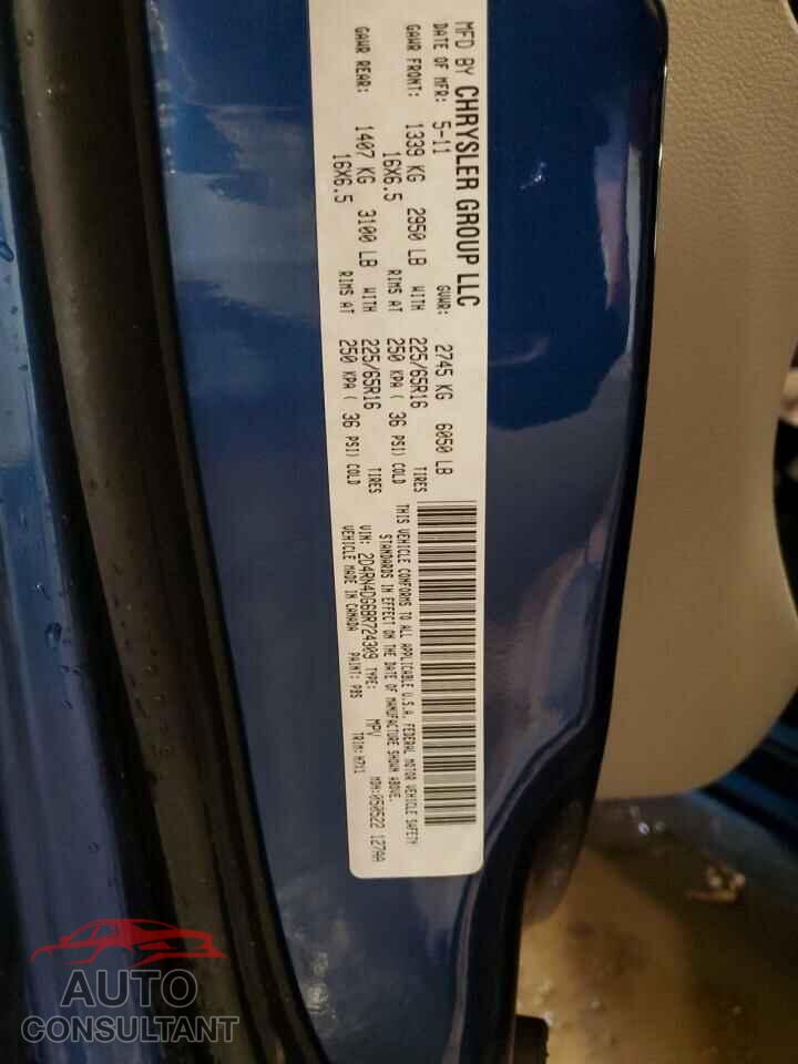 DODGE CARAVAN 2011 - 2D4RN4DG6BR724309