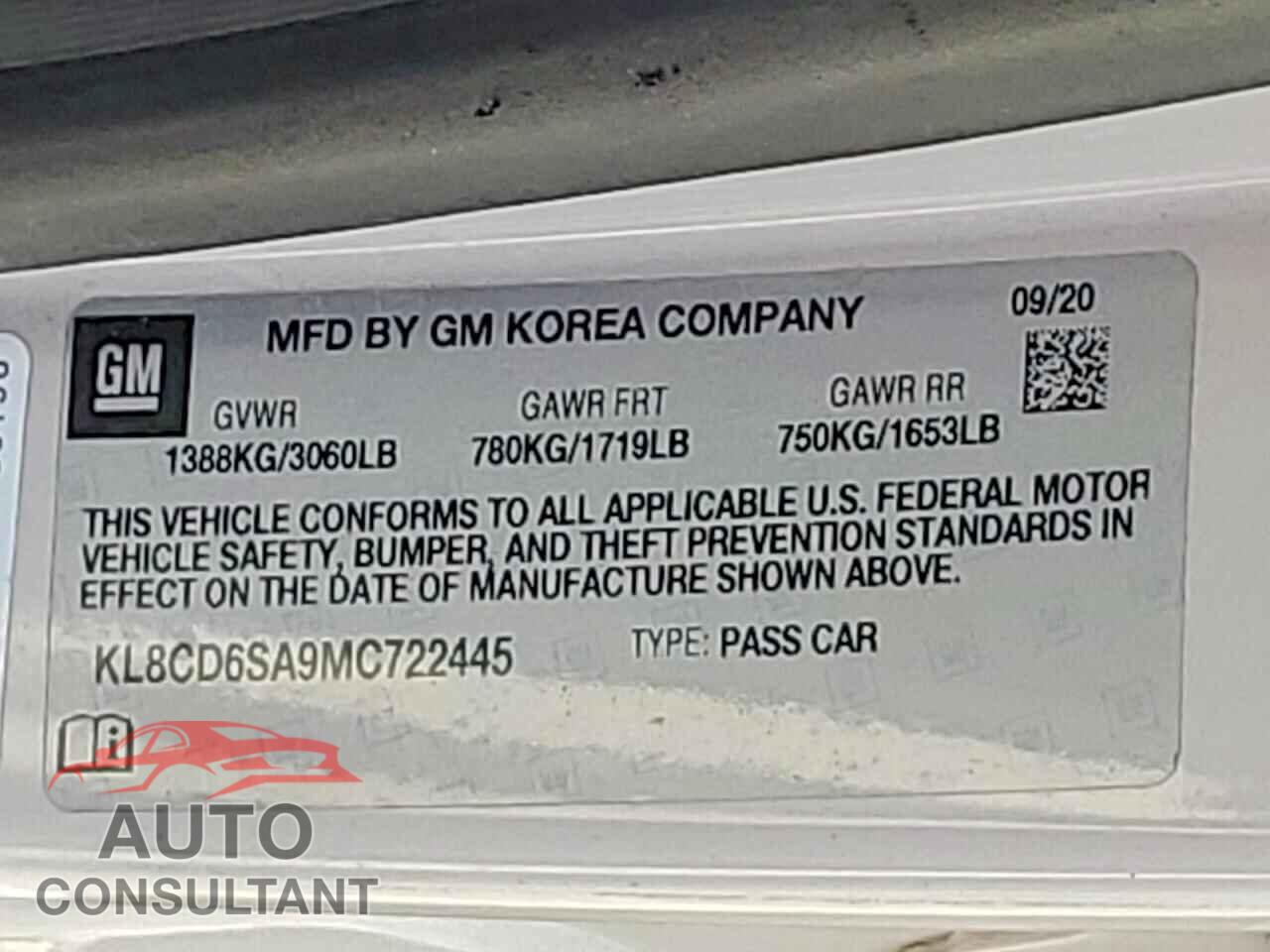 CHEVROLET SPARK 2021 - KL8CD6SA9MC722445