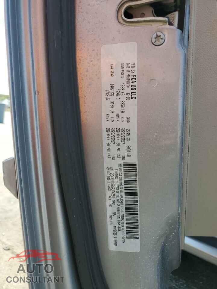 DODGE CARAVAN 2016 - 2C4RDGCG8GR374286