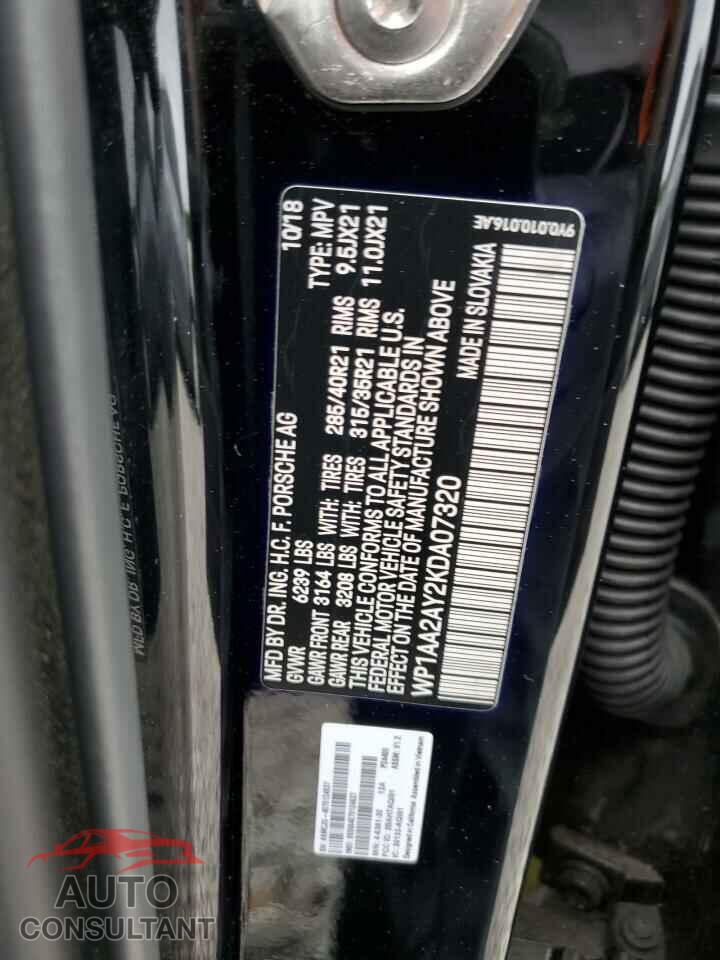 PORSCHE CAYENNE 2019 - WP1AA2AY2KDA07320