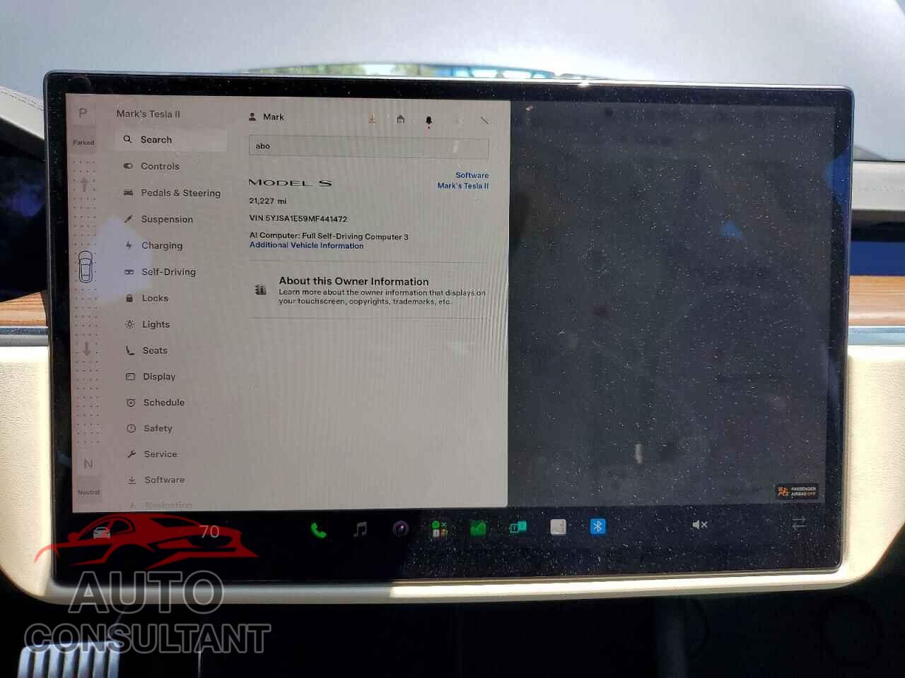 TESLA MODEL S 2021 - 5YJSA1E59MF441472
