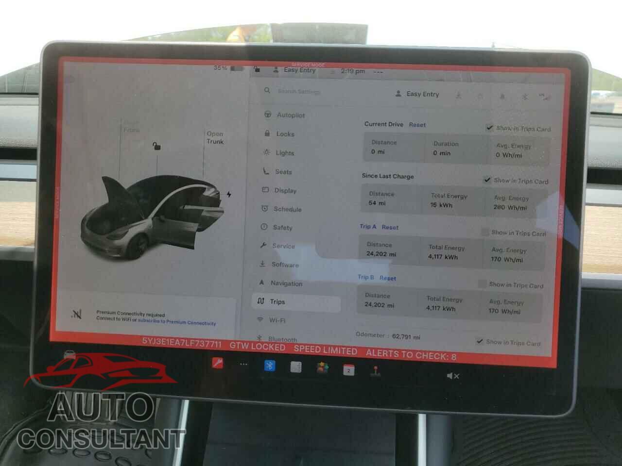 TESLA MODEL 3 2020 - 5YJ3E1EA7LF737711