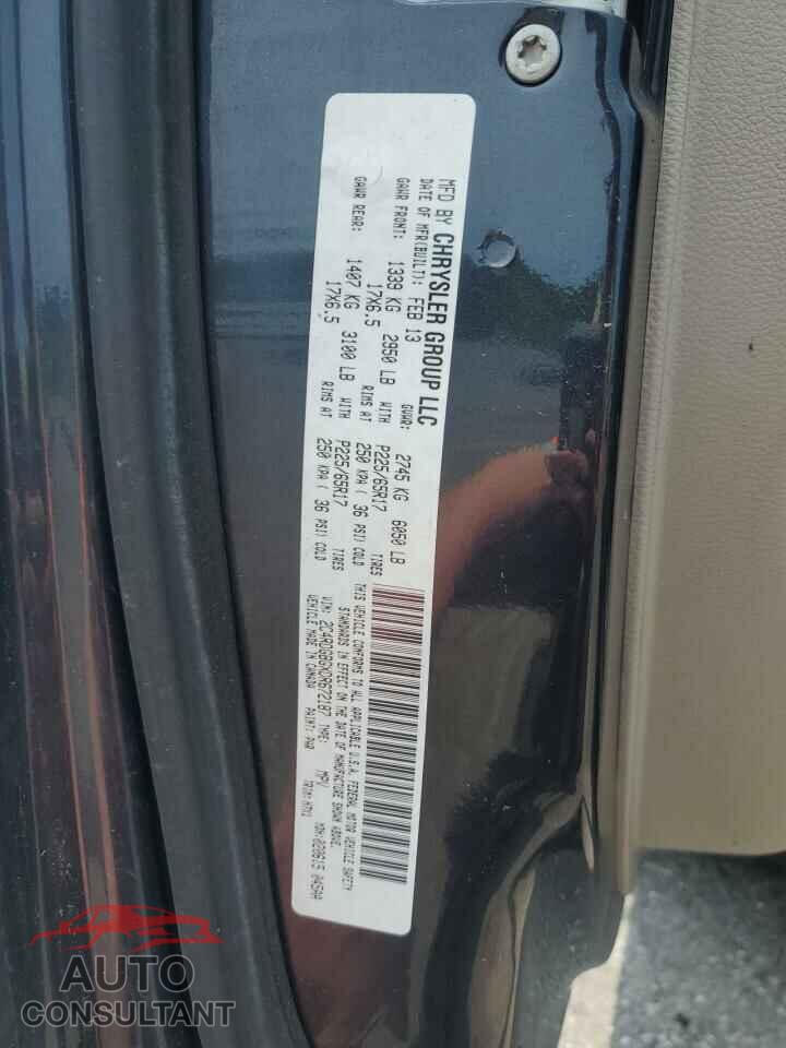 DODGE CARAVAN 2013 - 2C4RDGBGXDR672187