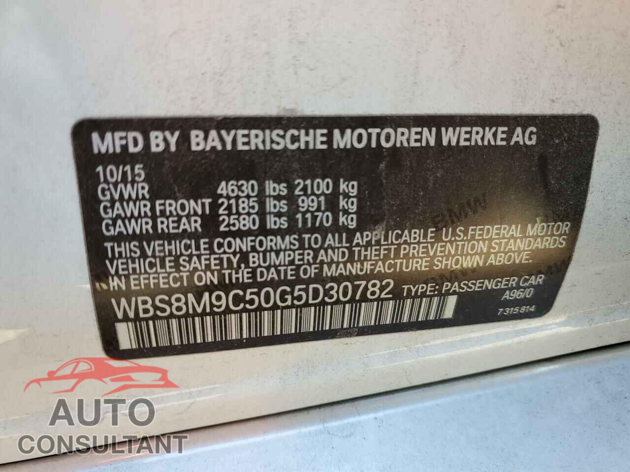 BMW M3 2016 - WBS8M9C50G5D30782