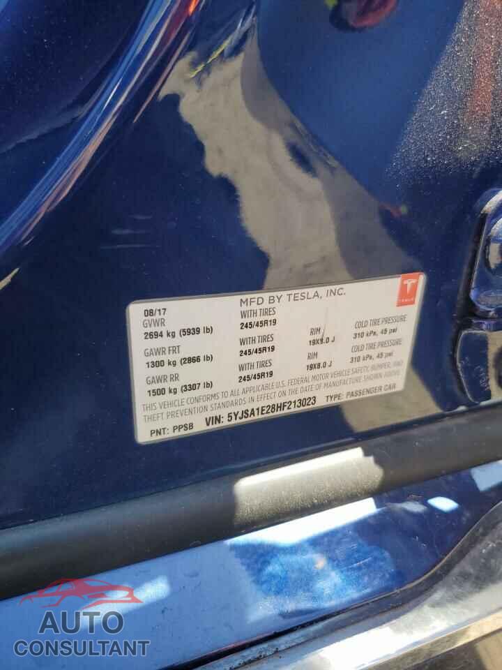 TESLA MODEL S 2017 - 5YJSA1E28HF213023