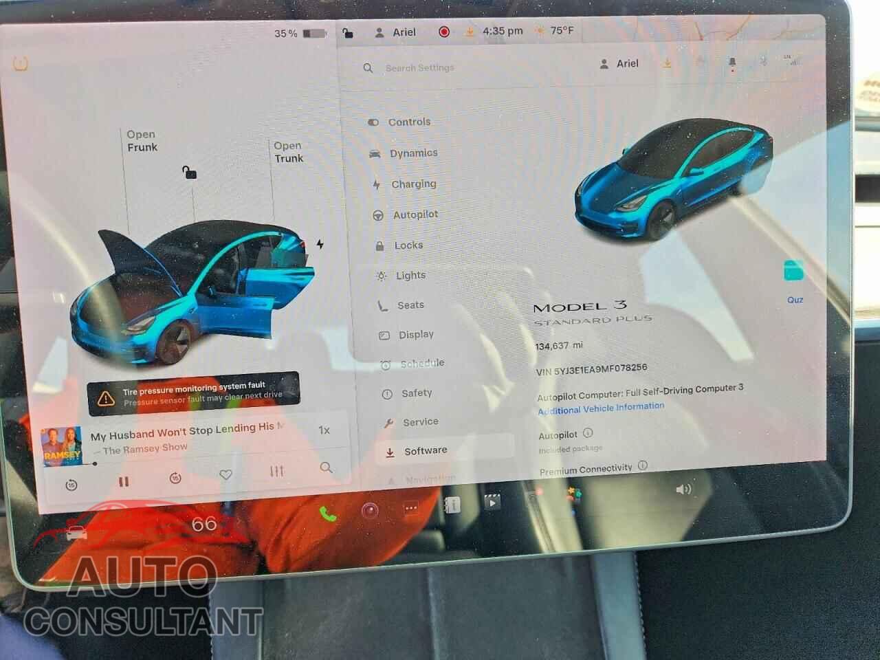 TESLA MODEL 3 2021 - 5YJ3E1EA9MF078256