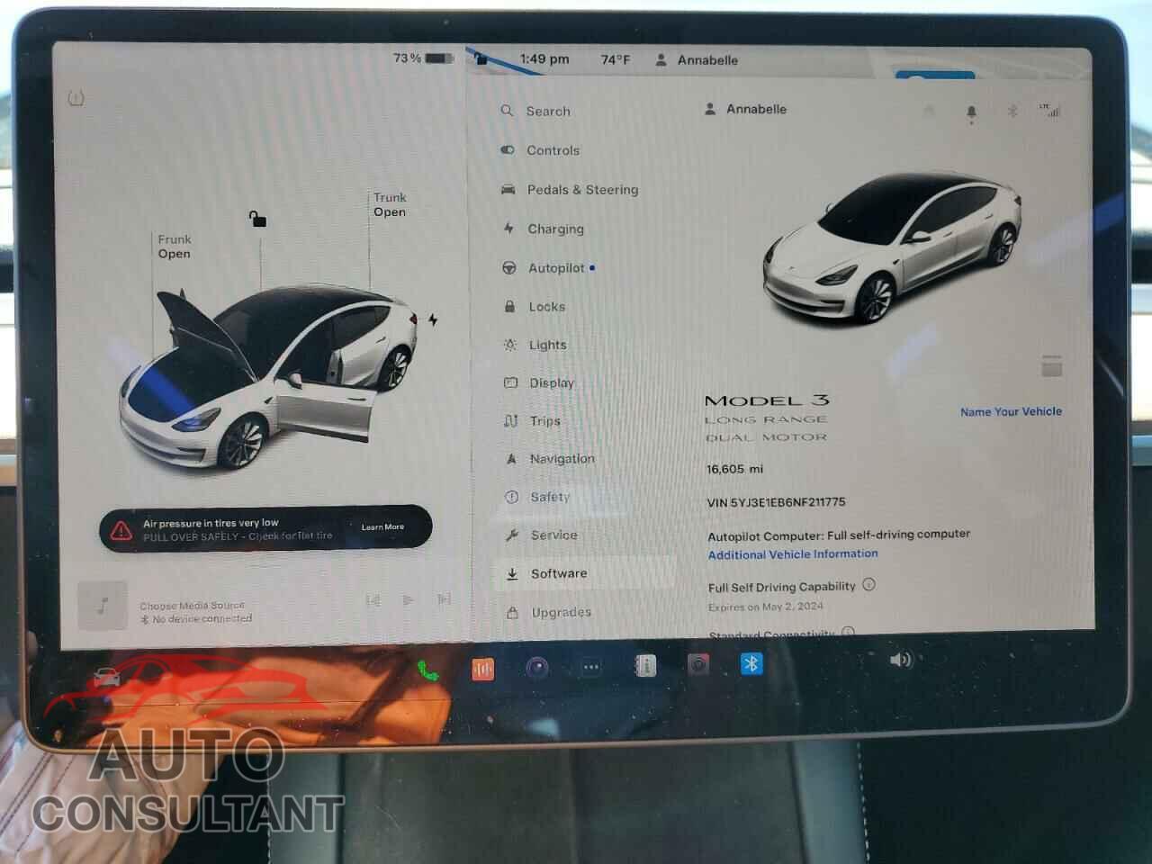 TESLA MODEL 3 2022 - 5YJ3E1EB6NF211775