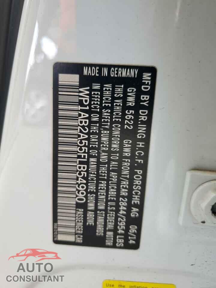 PORSCHE MACAN 2015 - WP1AB2A55FLB54990