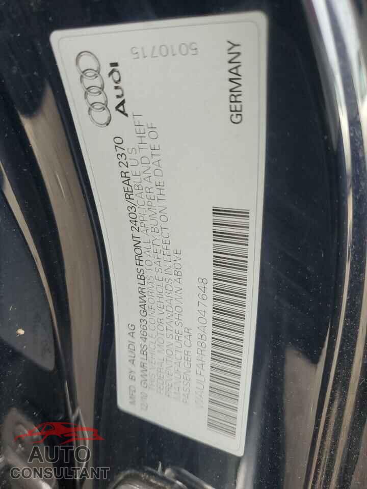 AUDI A5 2011 - WAULFAFR8BA047648