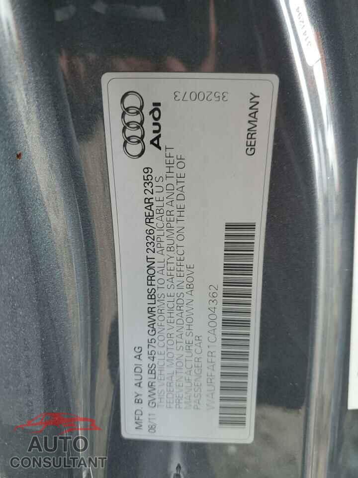 AUDI A5 2012 - WAURFAFR1CA004362