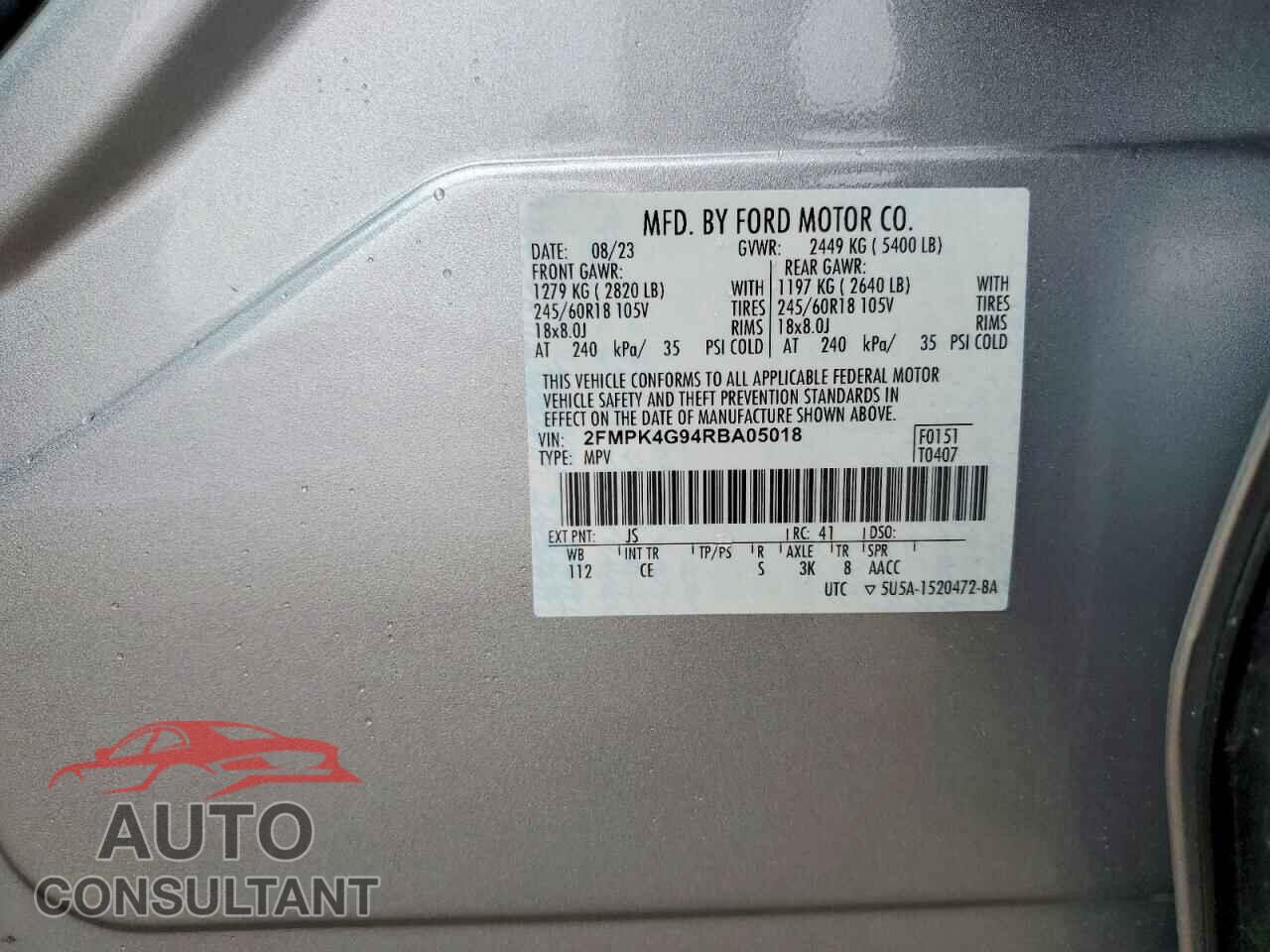 FORD EDGE 2024 - 2FMPK4G94RBA05018