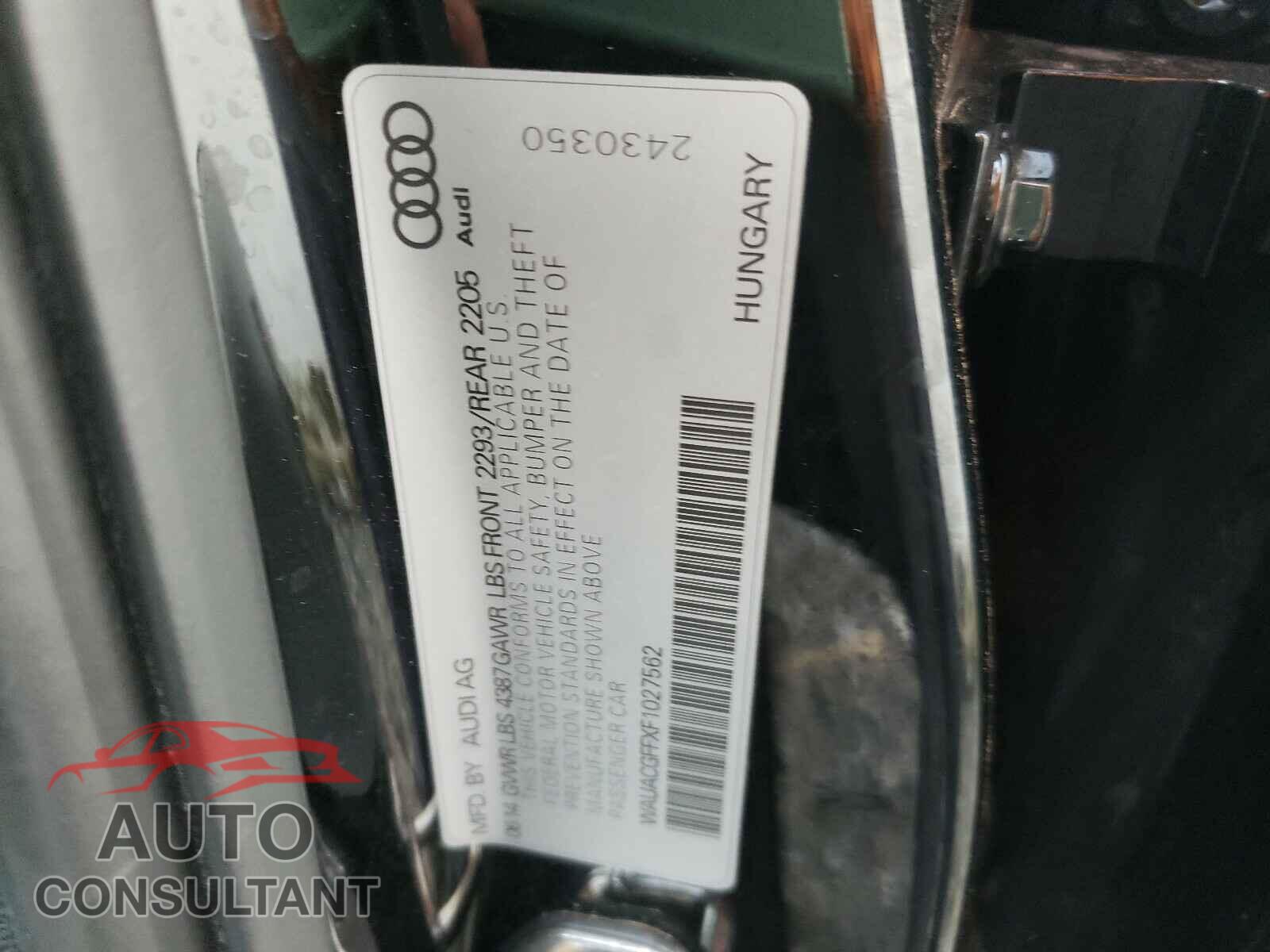 AUDI A3 2015 - WAUACGFFXF1027562