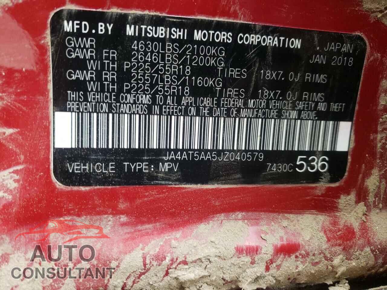 MITSUBISHI ECLIPSE 2018 - JA4AT5AA5JZ040579