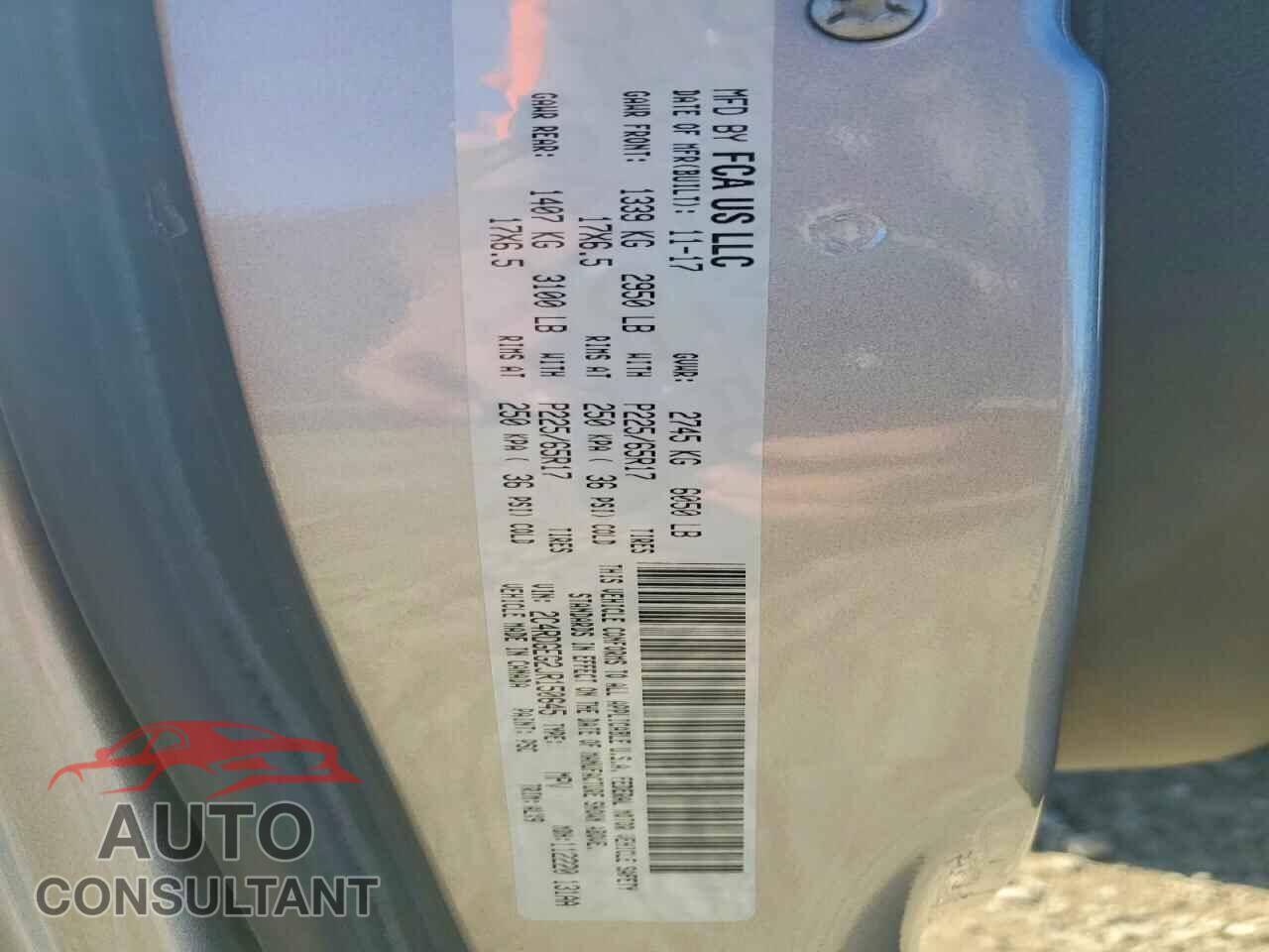 DODGE CARAVAN 2018 - 2C4RDGEG2JR150645